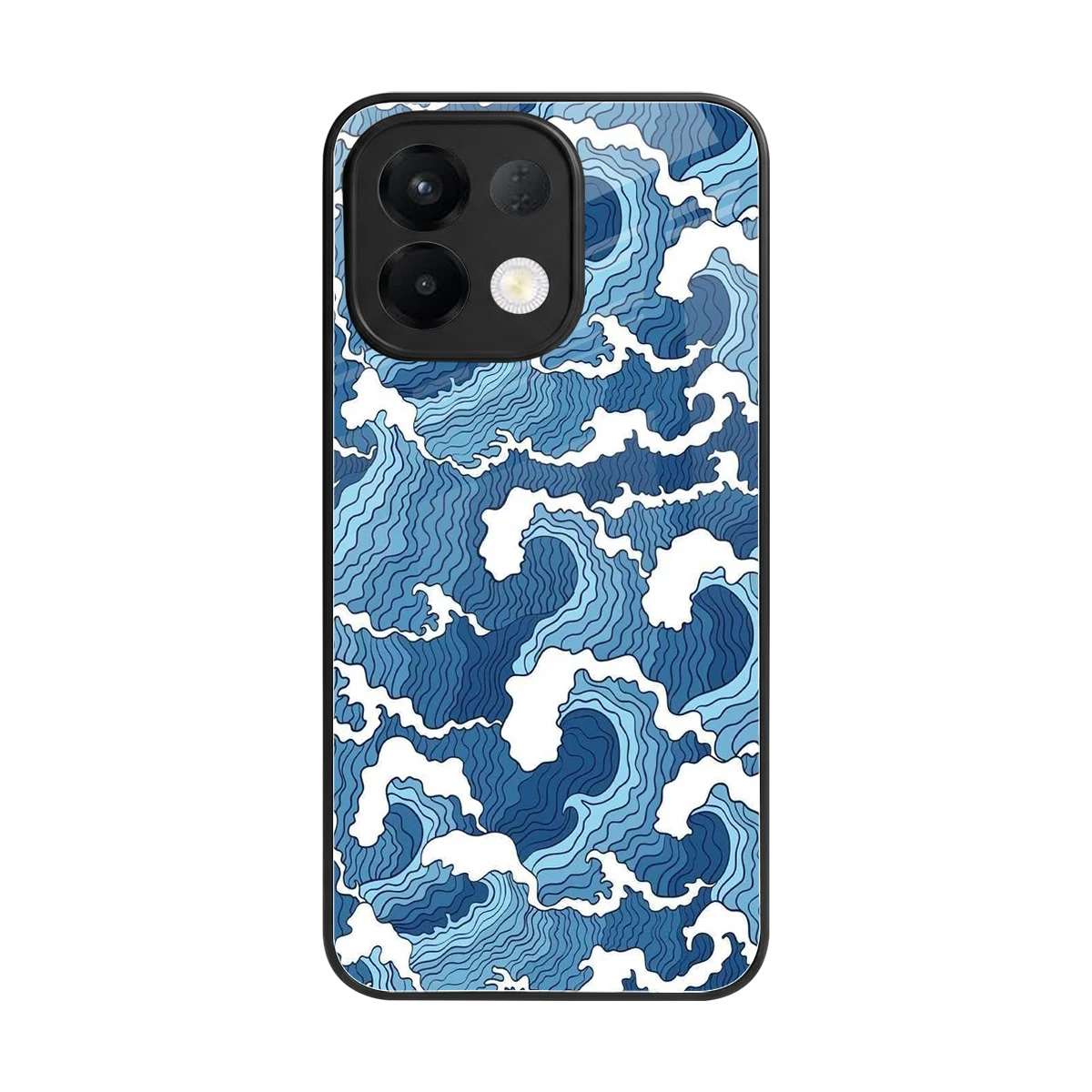 Waves Art back phone cover | glass case for oppo k13 5g