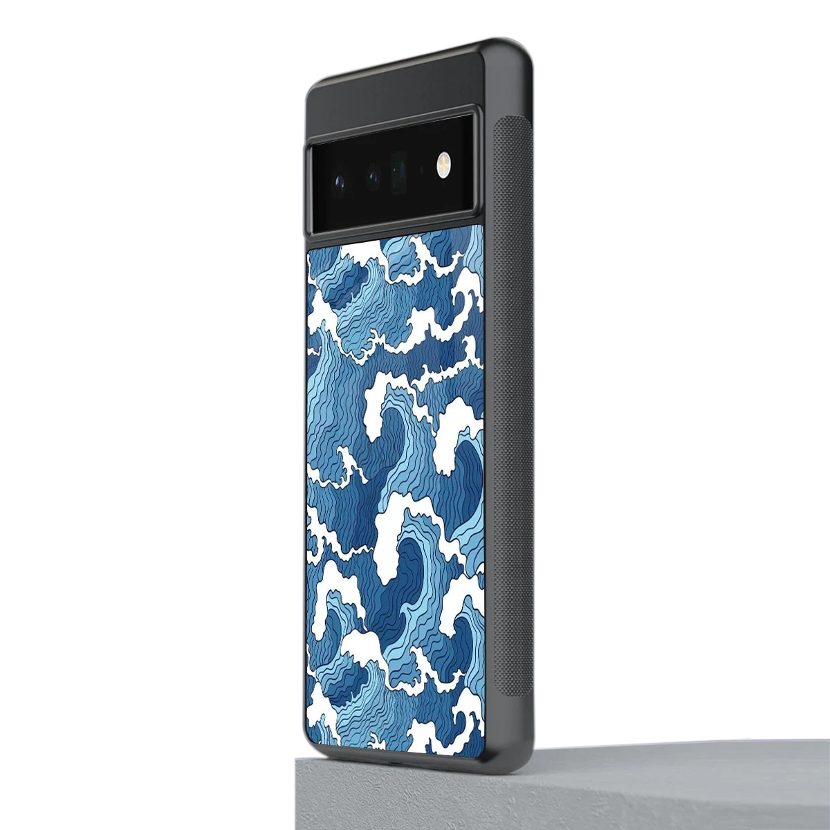 Waves Art stylish phone case for google pixel 6 pro | glossy glass and slim fit