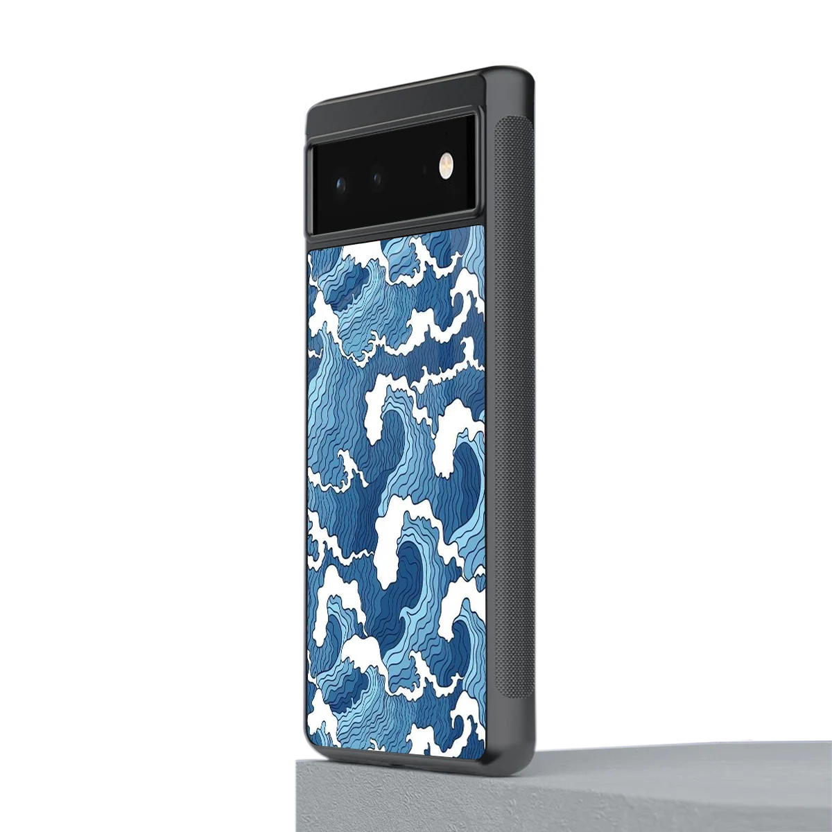 Waves Art stylish phone case for google pixel 6 | glossy glass and slim fit