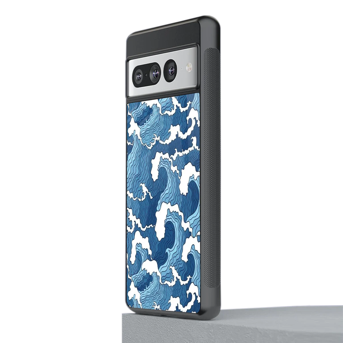 Waves Art stylish phone case for google pixel 7 pro | glossy glass and slim fit