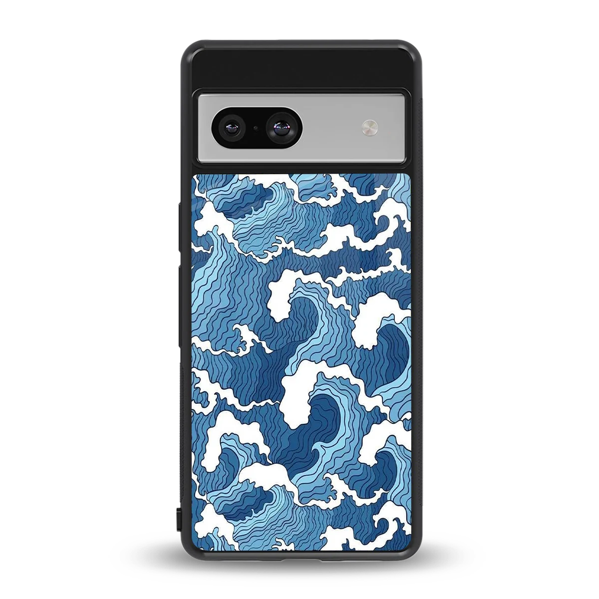 Waves Art back phone cover | glass case for google pixel 7a