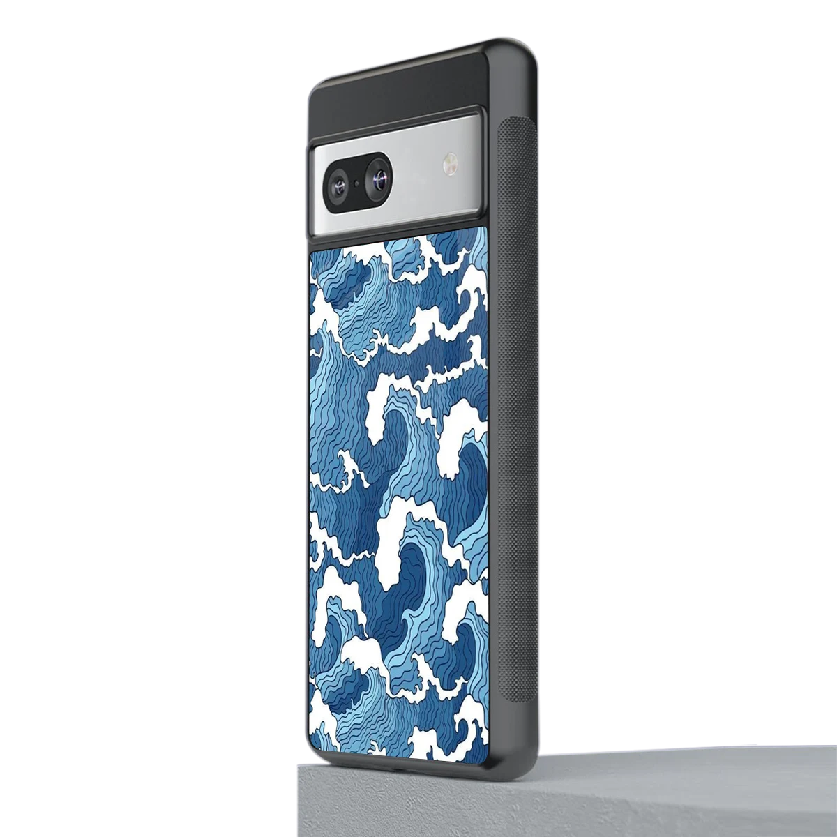 Waves Art stylish phone case for google pixel 7a | glossy glass and slim fit