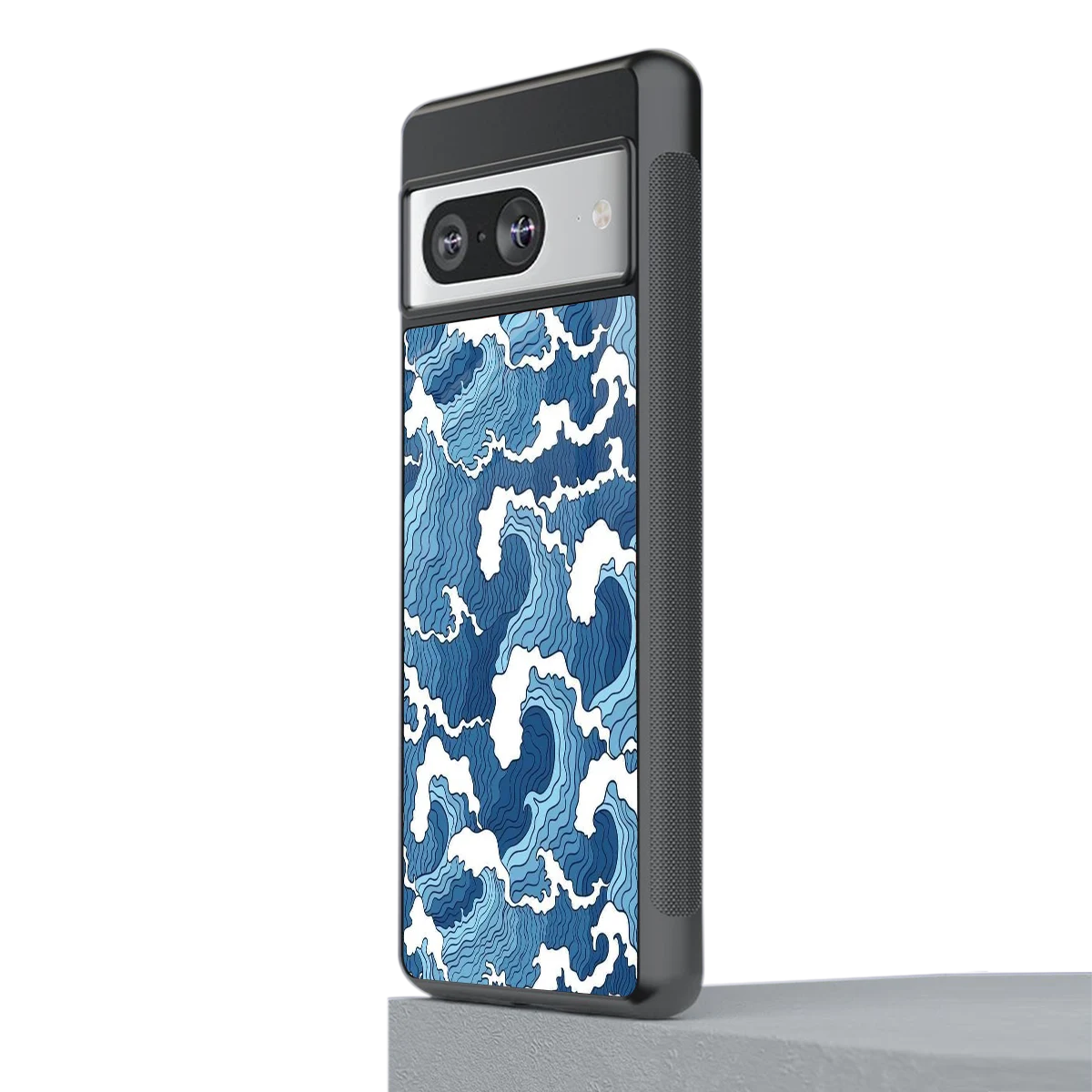 Waves Art stylish phone case for google pixel 8 | glossy glass and slim fit