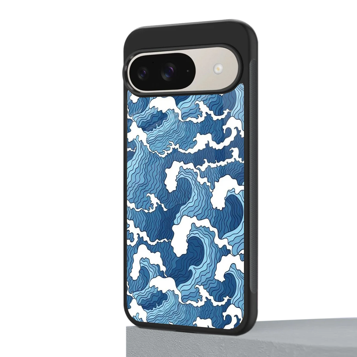 Waves Art google pixel 9 mobile cover | shockproof glass phone case