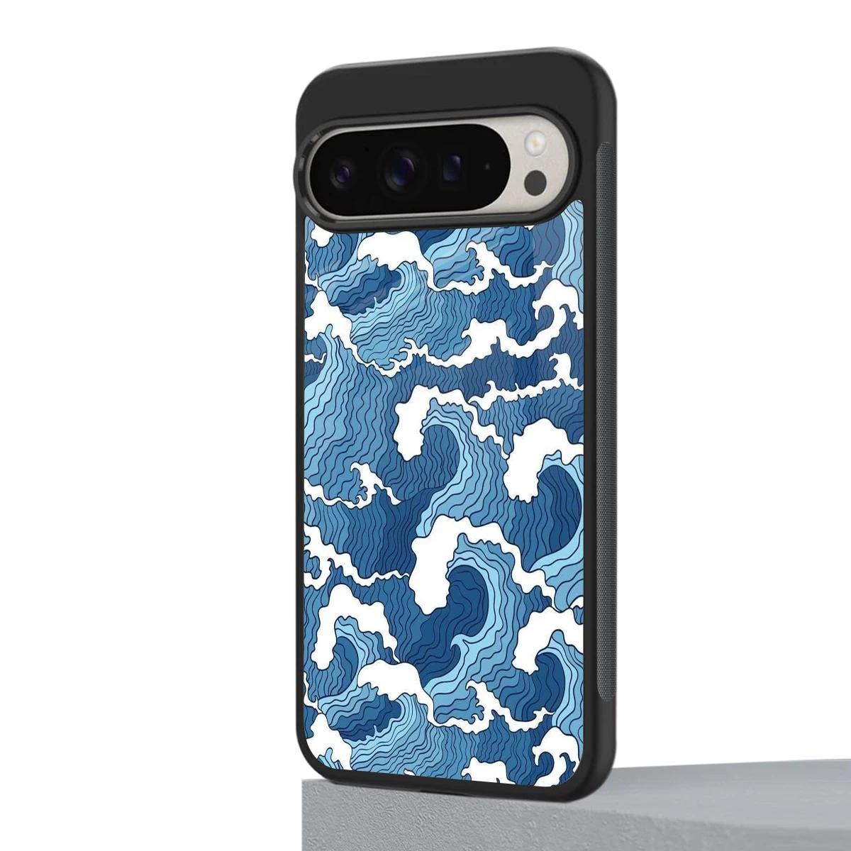 Waves Art google pixel 9 pro mobile cover | shockproof glass phone case
