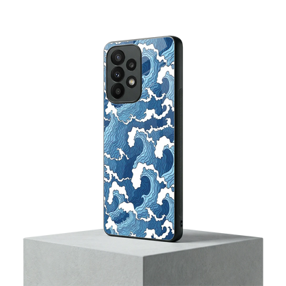 Waves Art samsung galaxy a23 mobile cover | shockproof glass phone case