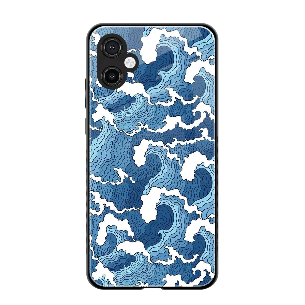 Waves Art back phone cover | glass case for samsung galaxy a06 5g