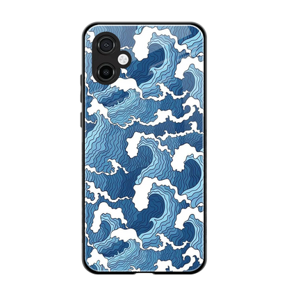 Waves Art back phone cover | glass case for samsung galaxy a06 5g