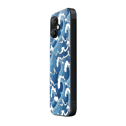 Waves Art samsung galaxy a06 5g mobile cover | shockproof glass phone case