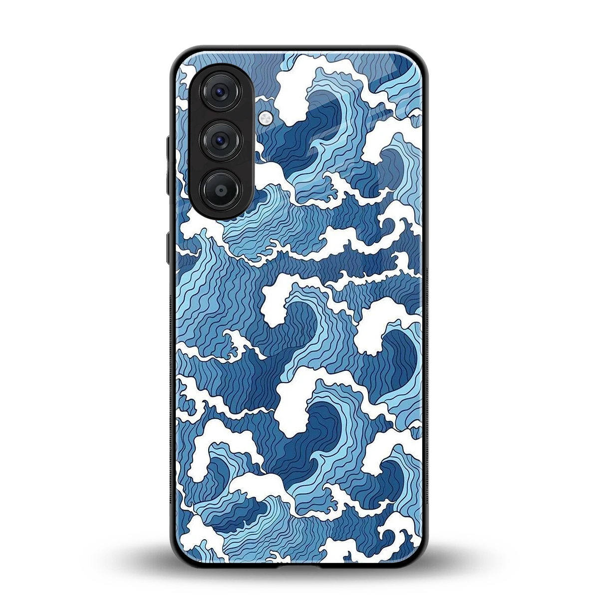 Waves Art back phone cover | glass case for samsung galaxy a37 5g