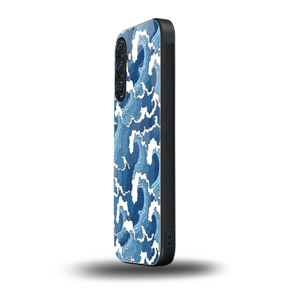 Waves Art samsung galaxy a37 5g mobile cover | shockproof glass phone case