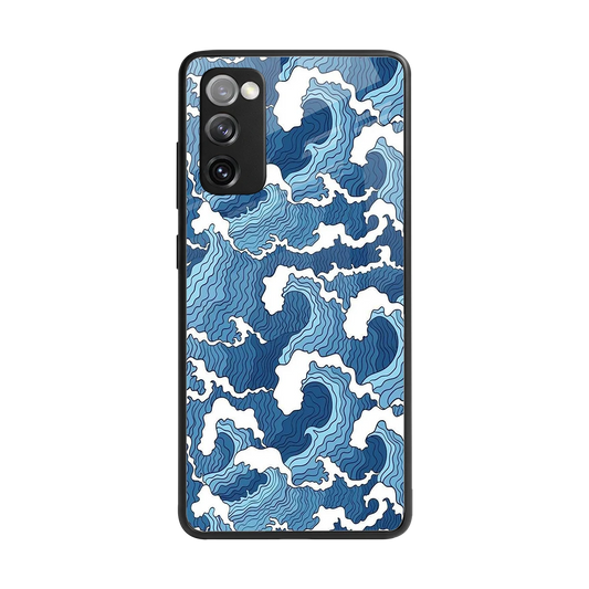 Waves Art back phone cover | glass case for samsung galaxy s20 fe