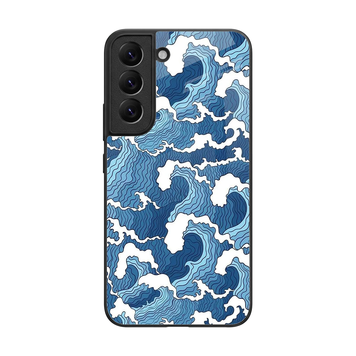 Waves Art back phone cover | glass case for samsung galaxy s22
