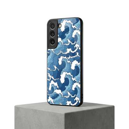 Waves Art samsung galaxy s22 mobile cover | shockproof glass phone case