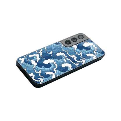 Waves Art stylish phone case for samsung galaxy s22 | glossy glass and slim fit