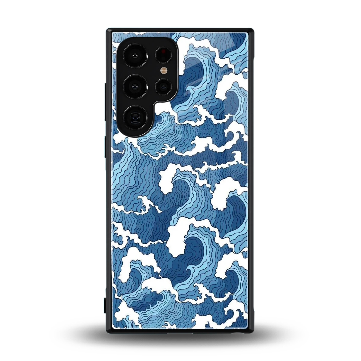 Waves Art back phone cover | glass case for samsung galaxy s24 ultra