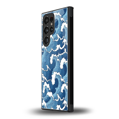 Waves Art samsung galaxy s24 ultra mobile cover | shockproof glass phone case