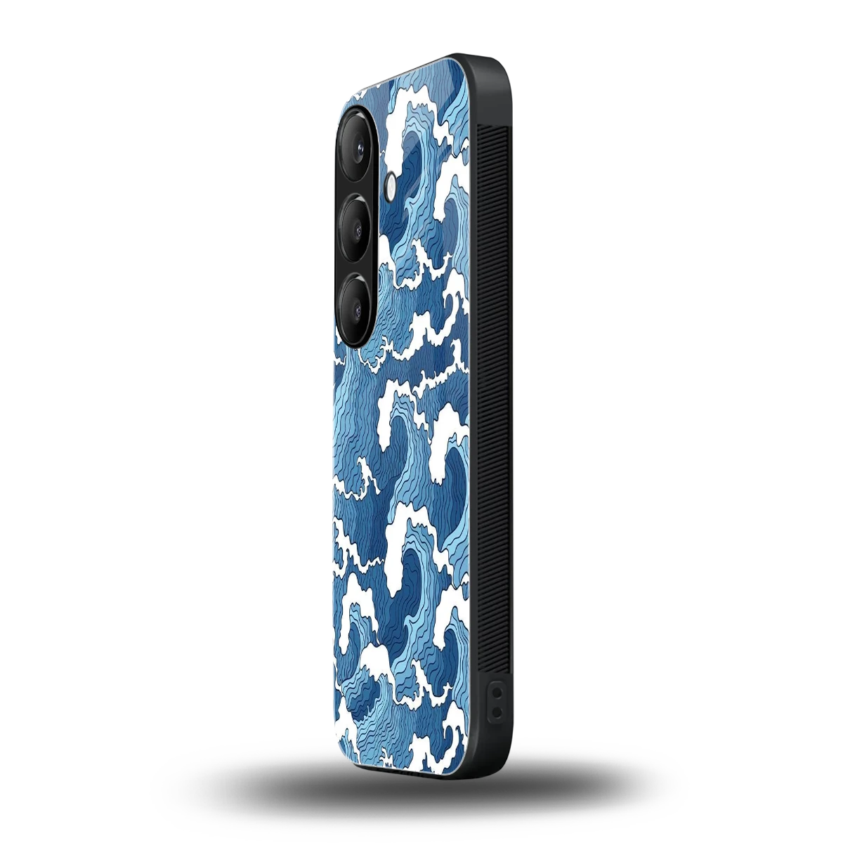 Waves Art samsung galaxy s24 mobile cover | shockproof glass phone case