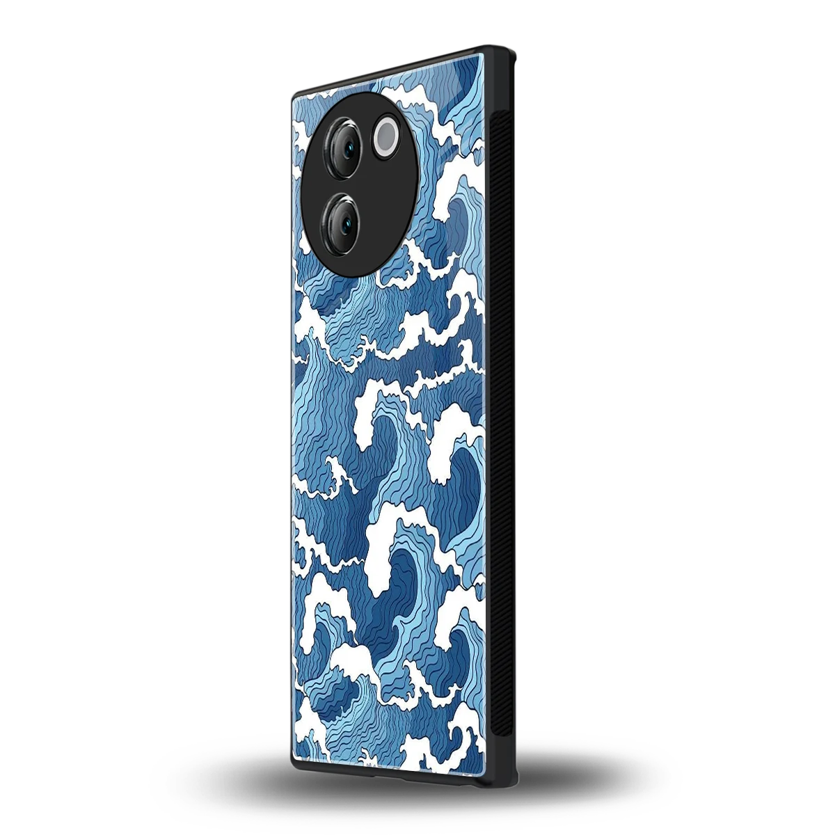 Waves Art vivo v30e mobile cover | shockproof glass phone case