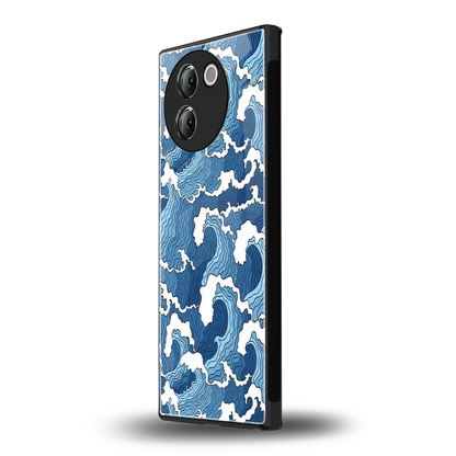 Waves Art vivo v30e mobile cover | shockproof glass phone case