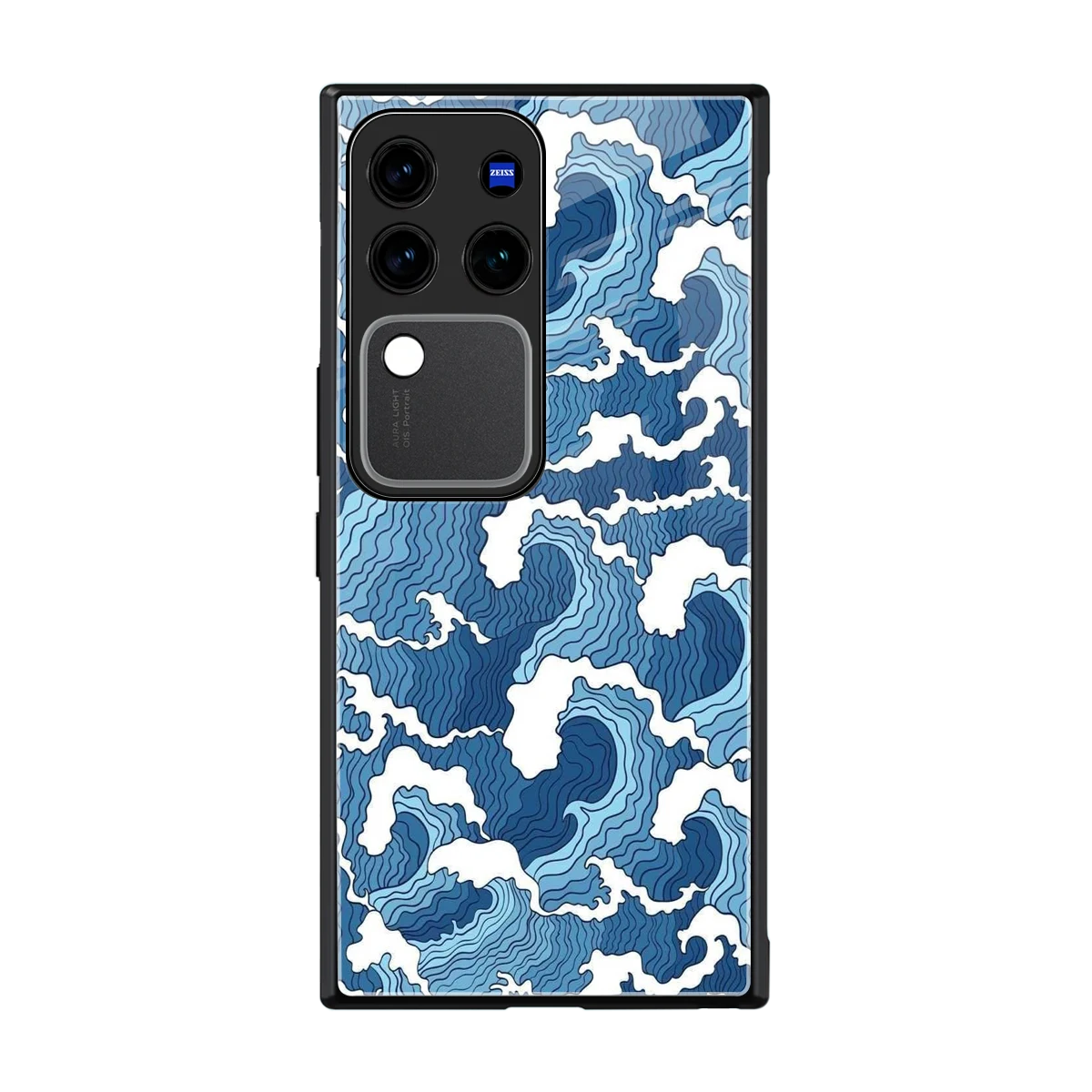 Waves Art back phone cover | glass case forvivo v30 pro