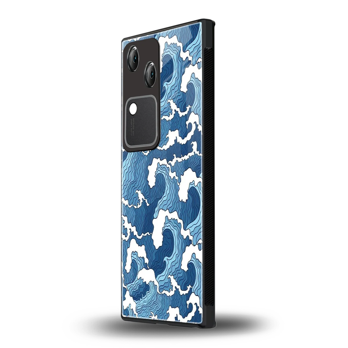 Waves Art vivo v30 mobile cover | shockproof glass phone case