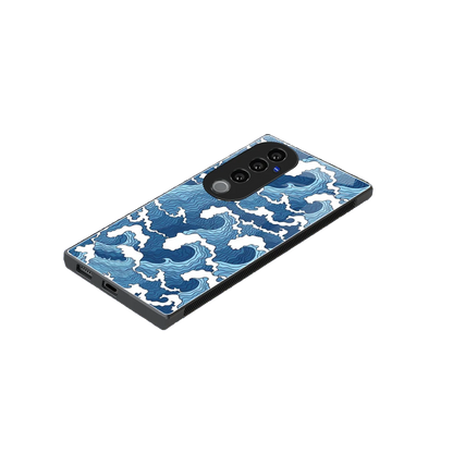 Waves Art stylish phone case for vivo v40 pro | glossy glass and slim fit