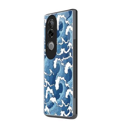 Waves Art vivo v40e mobile cover | shockproof glass phone case