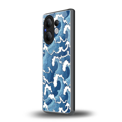Waves Art vivo v60 mobile cover | shockproof glass phone case