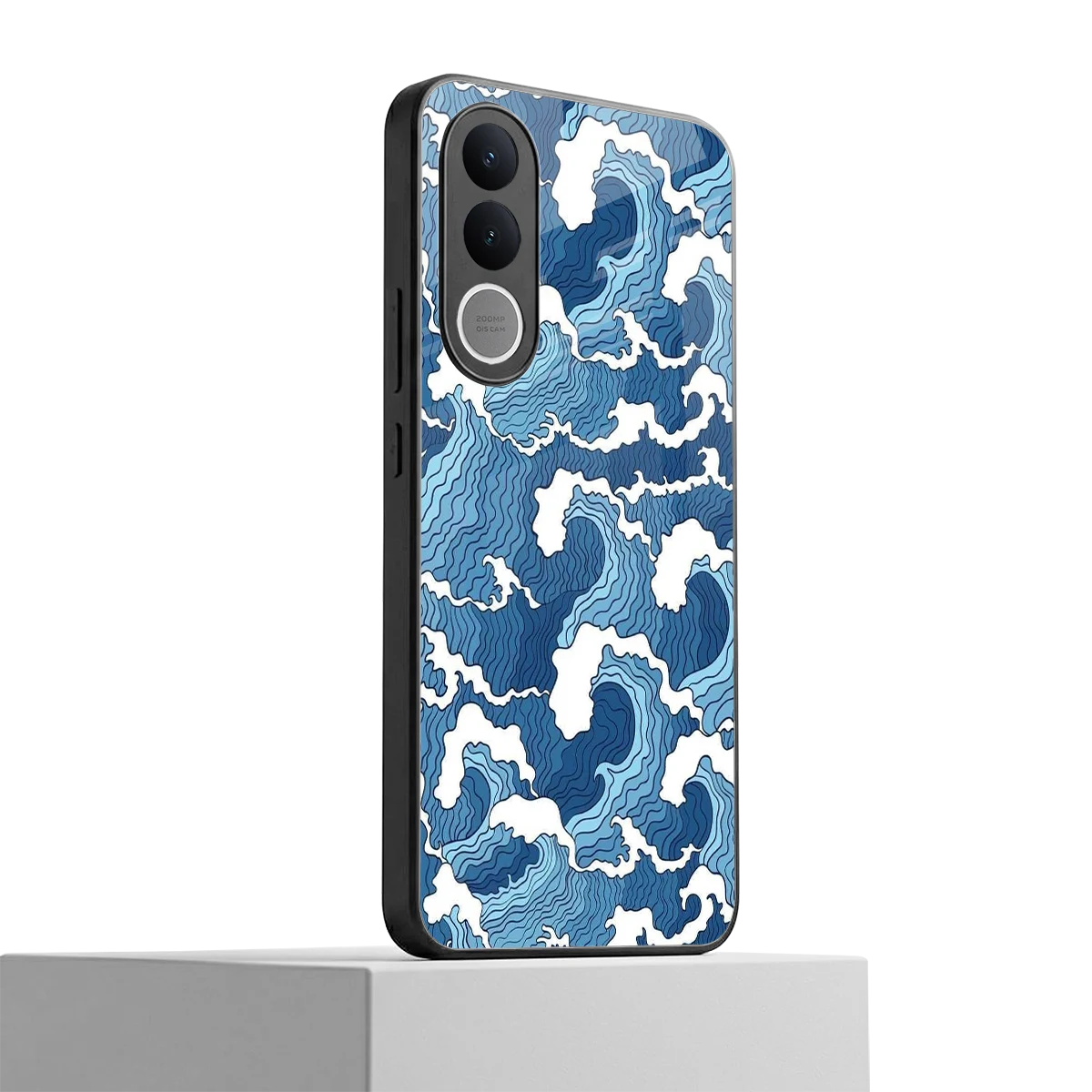 Waves Art vivo v70 fe mobile cover | shockproof glass phone case