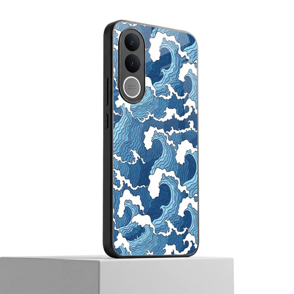 Waves Art vivo v70 fe mobile cover | shockproof glass phone case