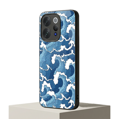 Waves Art vivo v70 mobile cover | shockproof glass phone case