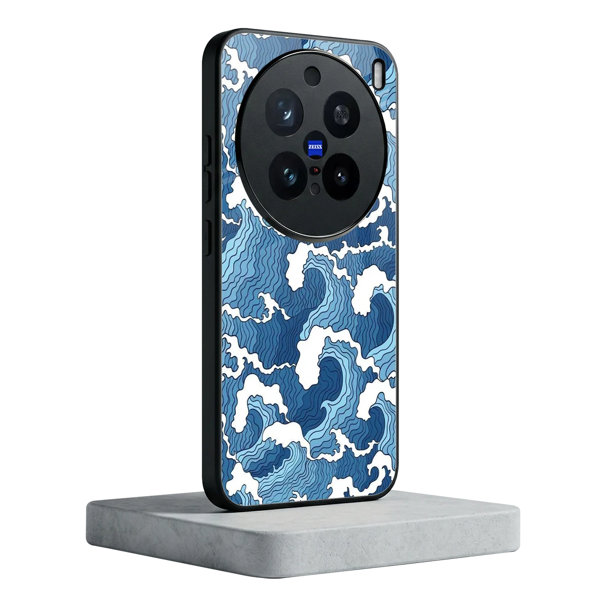 Waves Art vivo x200 pro mobile cover | shockproof glass phone case