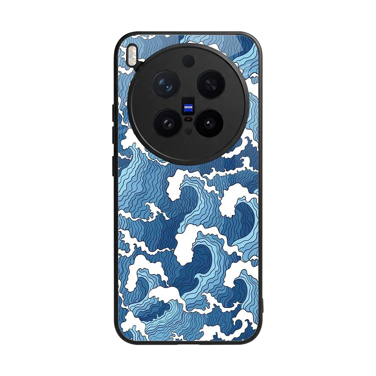 Waves Art back phone cover | glass case for vivo x300 pro