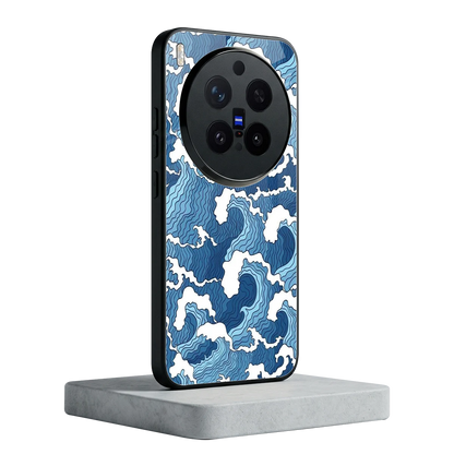 Waves Art vivo x300 pro mobile cover | shockproof glass phone case