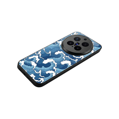 Waves Art stylish phone case for vivo x300 pro | glossy glass and slim fit