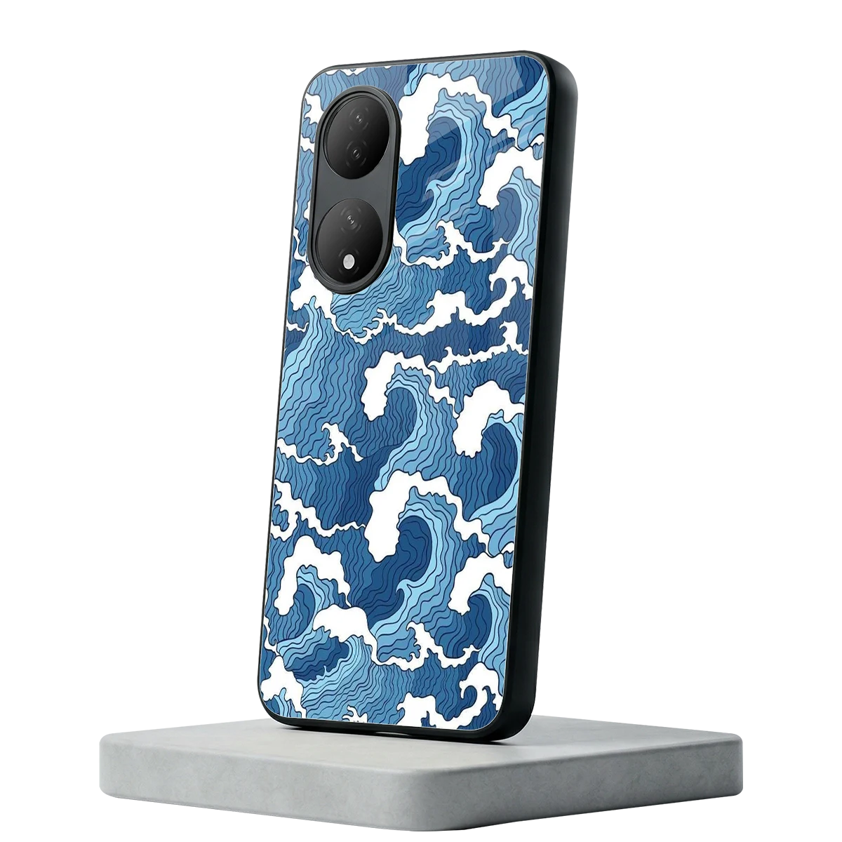 Waves Art Vivo-y100 mobile cover | shockproof glass phone case