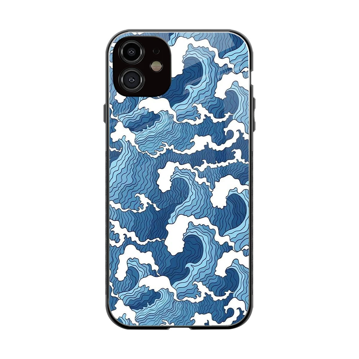 Waves Art back phone cover | glass case for iphone 11