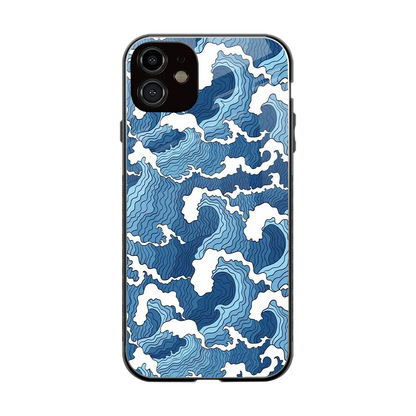 Waves Art back phone cover | glass case for iphone 11