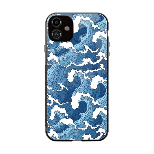 Waves Art back phone cover | glass case for iphone 11