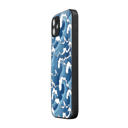 Waves Art iphone 11 mobile cover | shockproof glass phone case