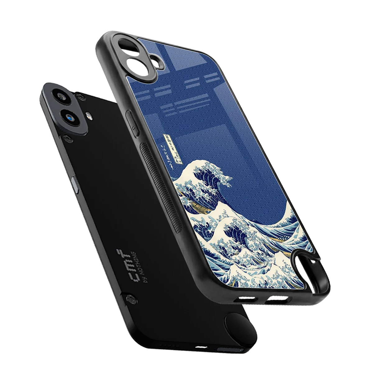 Waves sleek cmf nothing phone 1 cover with tempered glass back and TPU edges