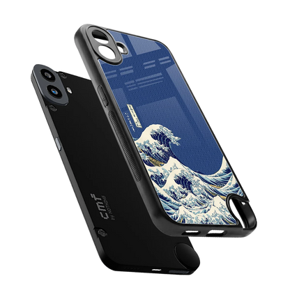 Waves sleek cmf nothing phone 1 cover with tempered glass back and TPU edges