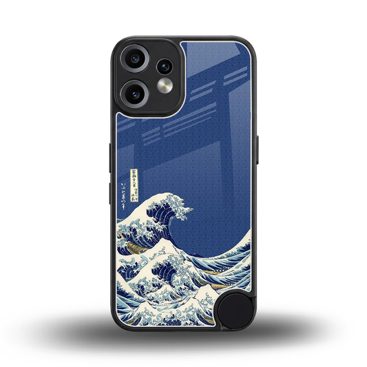 Waves back phone cover | glass case for cmf nothing phone 2 pro