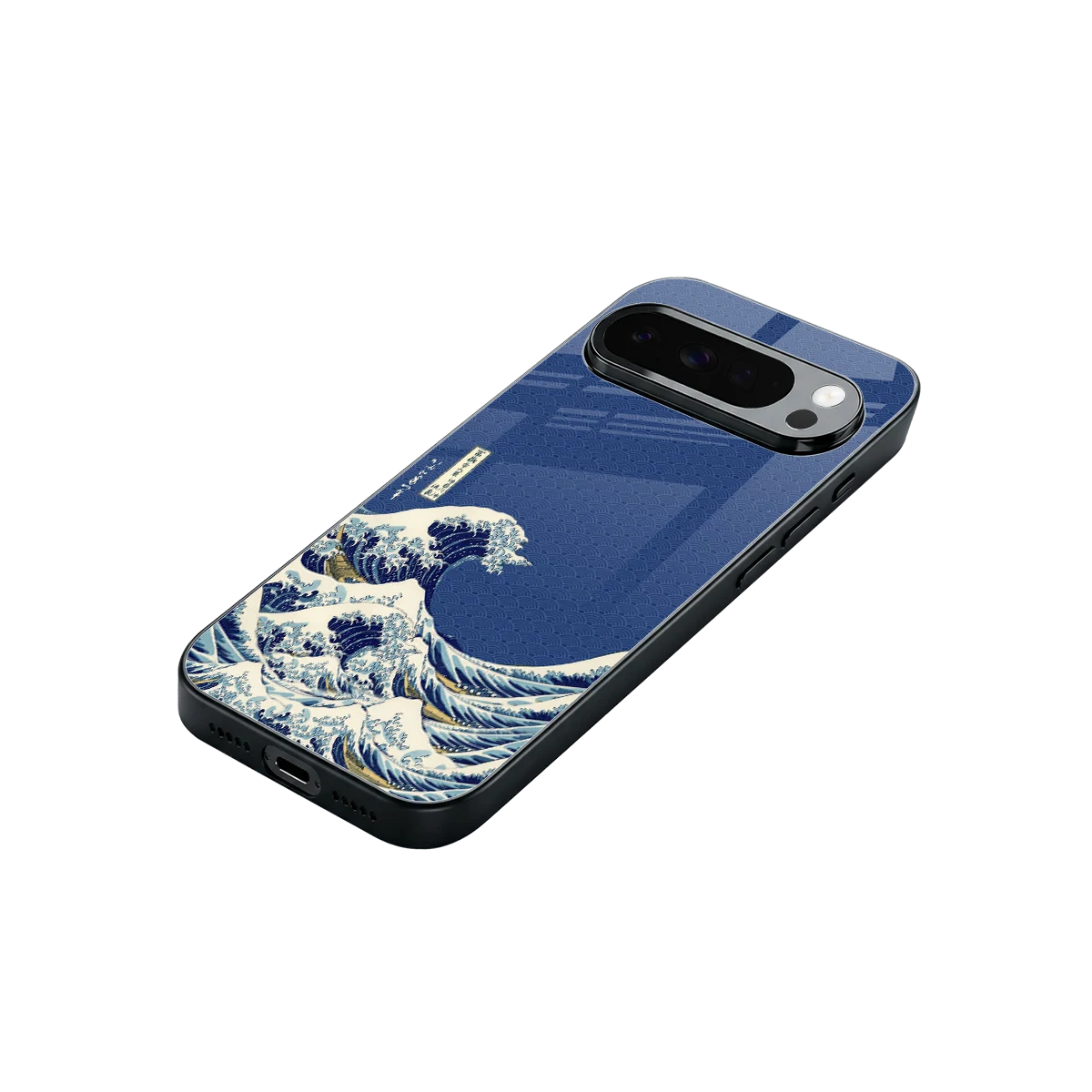 Waves stylish phone case for google pixel 10 pro xl | glossy glass and slim fit