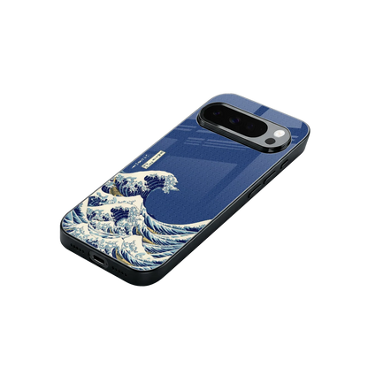 Waves stylish phone case for google pixel 10 pro xl | glossy glass and slim fit