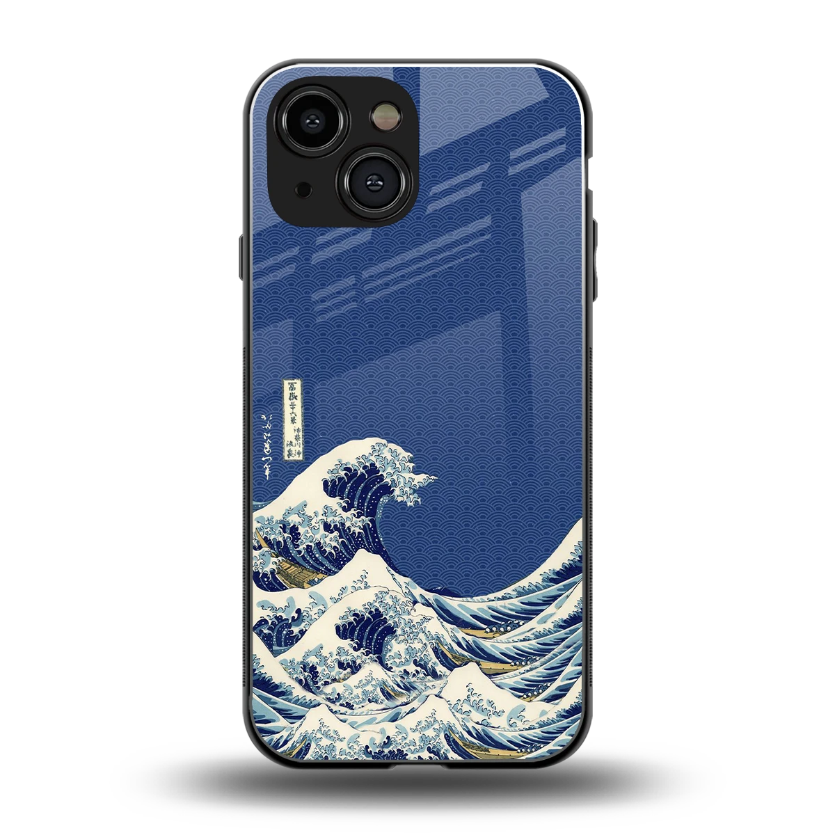 Waves back phone cover | glass case for iphone 13 mini