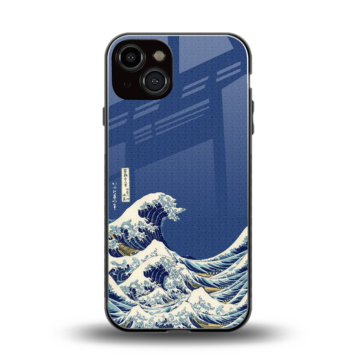 Waves back phone cover | glass case for iphone 13