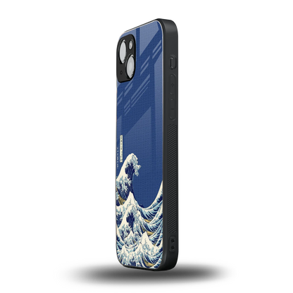 Waves iphone 14 plus mobile cover | shockproof glass phone case