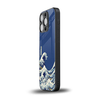 Waves iphone 15 pro mobile cover | shockproof glass phone case